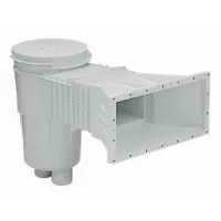 Skimmer 15l Z Pokrywą Kwadratową - Wydłużonym Gardłem - Poszerzony - Do Muru 40 cm
