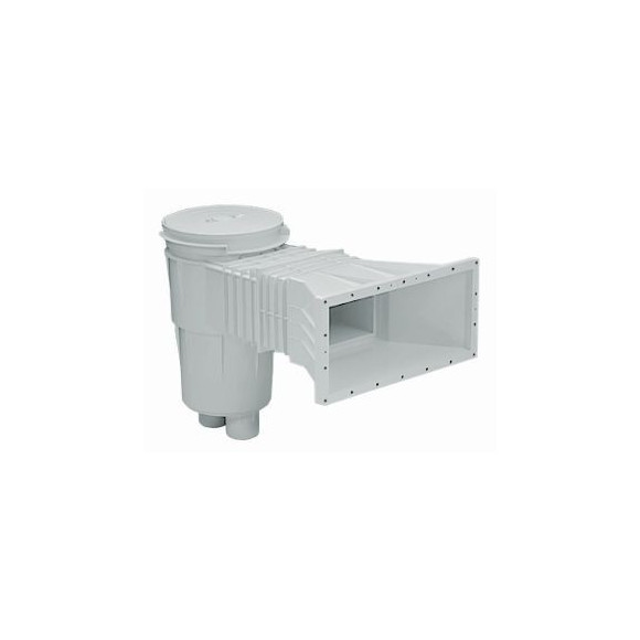 Skimmer 15l Z Pokrywą Kwadratową - Poszerzony Wlew - Do Muru 30 cm